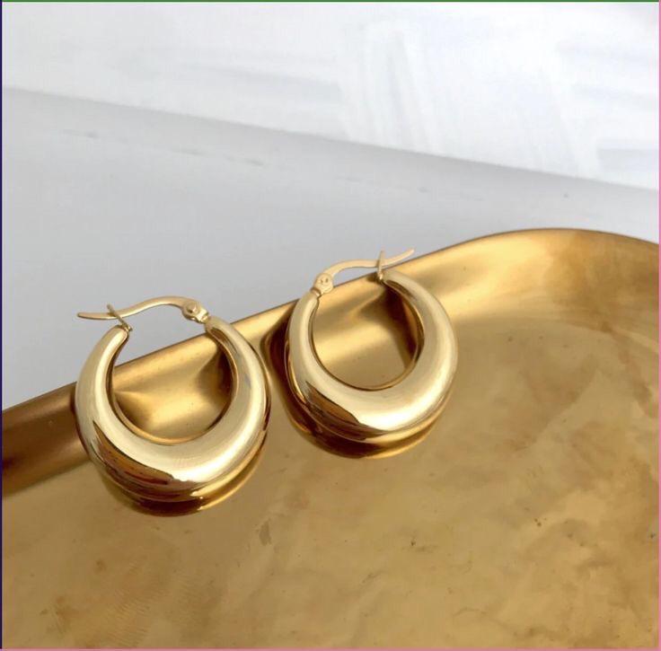 Puffy Hoops Earrings