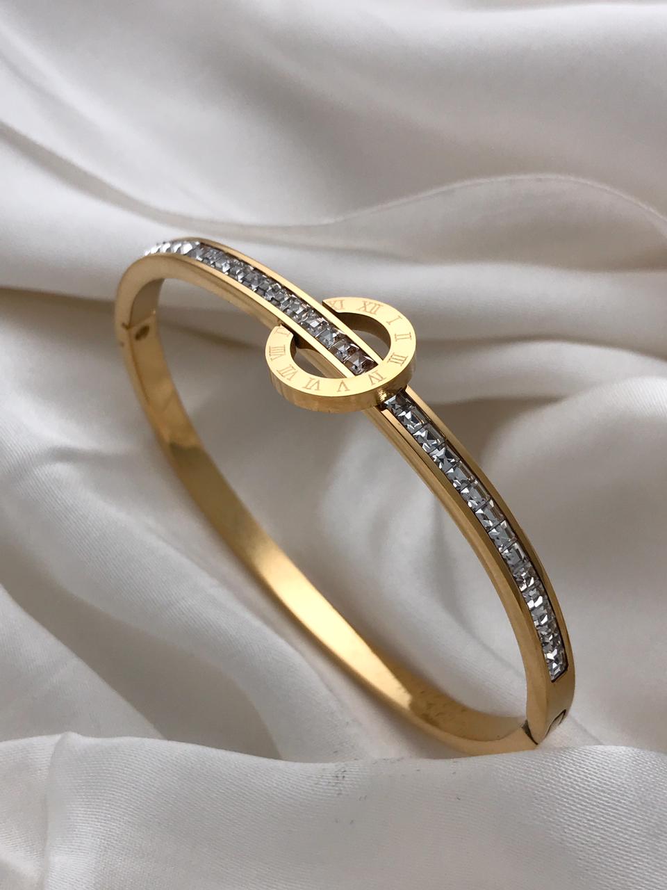 Gold Hinged Bracelet