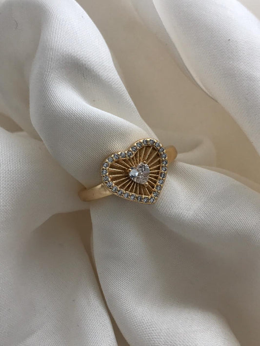 Gold Heart-Shaped Ring