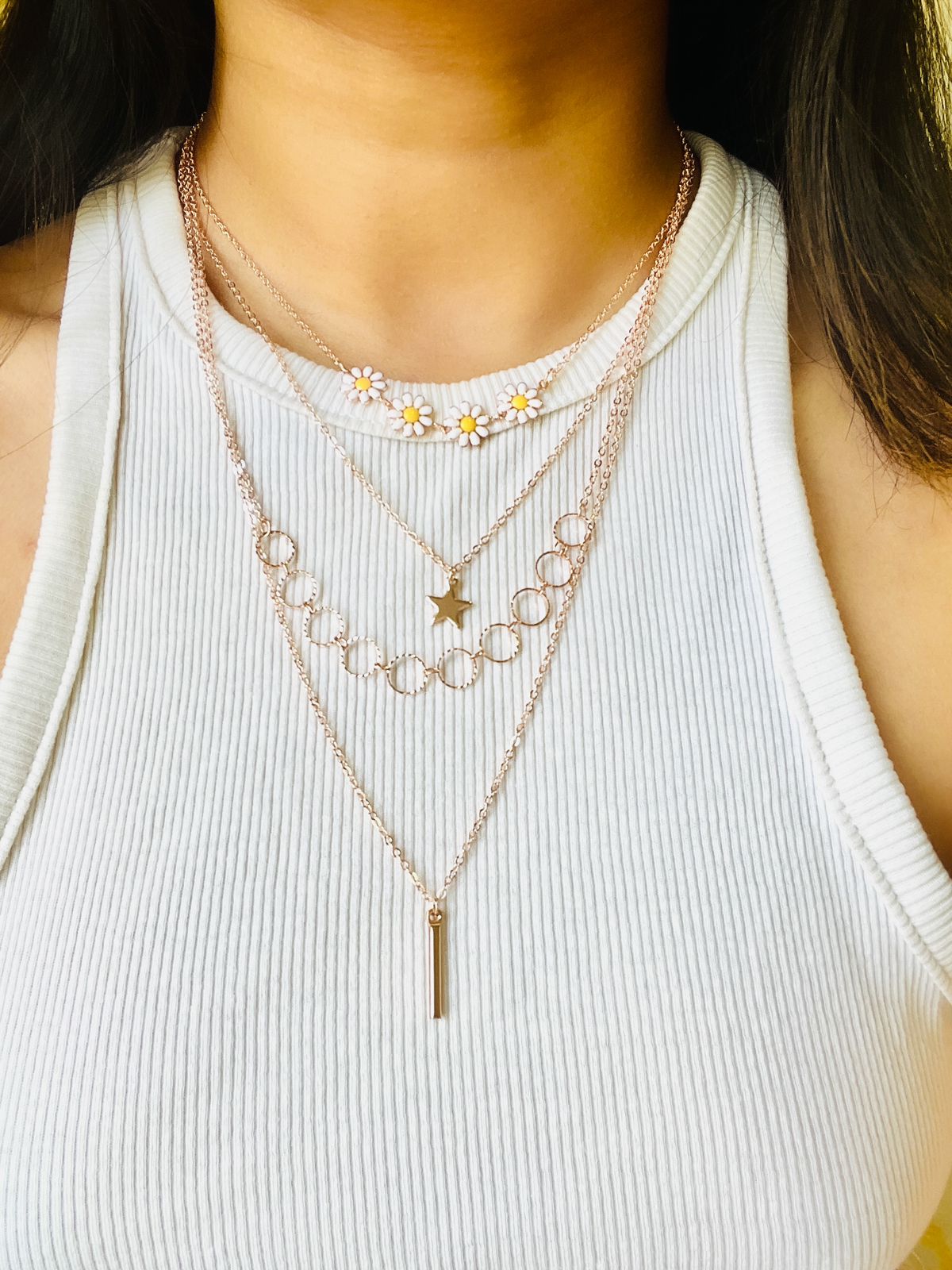 Star Daisy Layered Necklace
