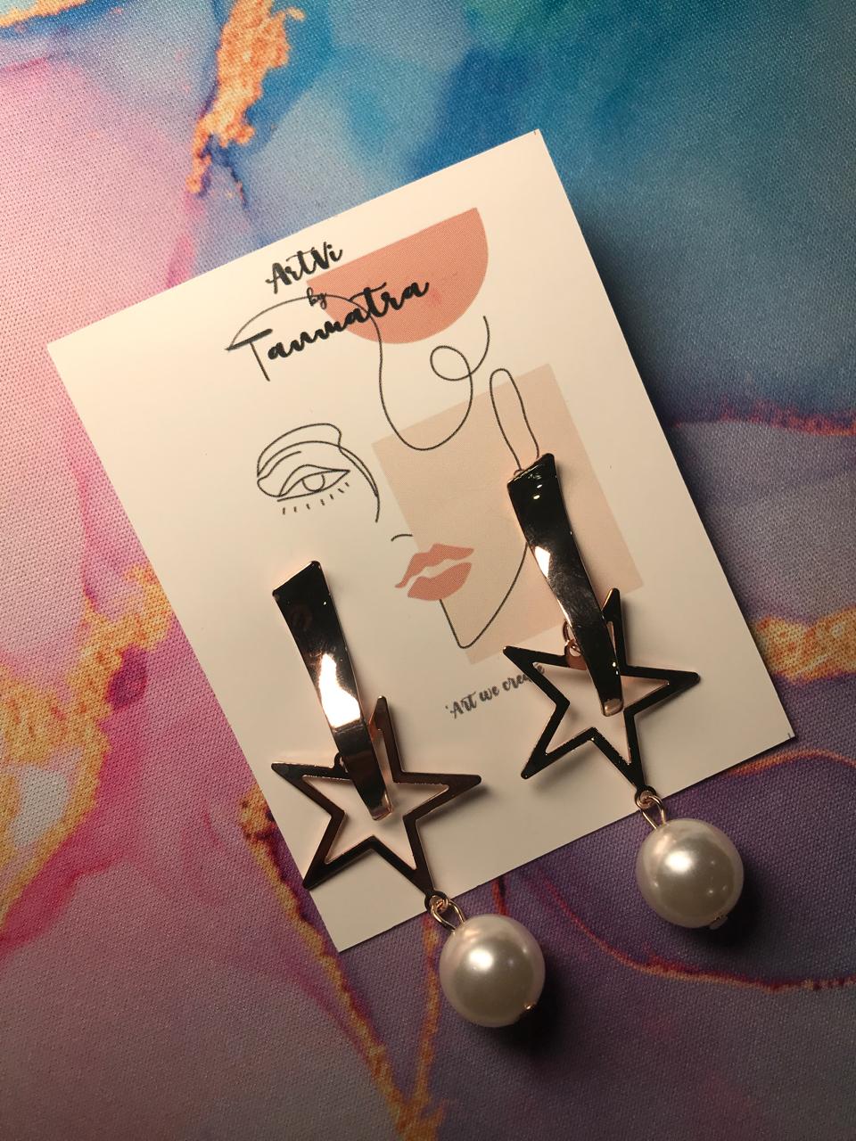 Pearl star Earring