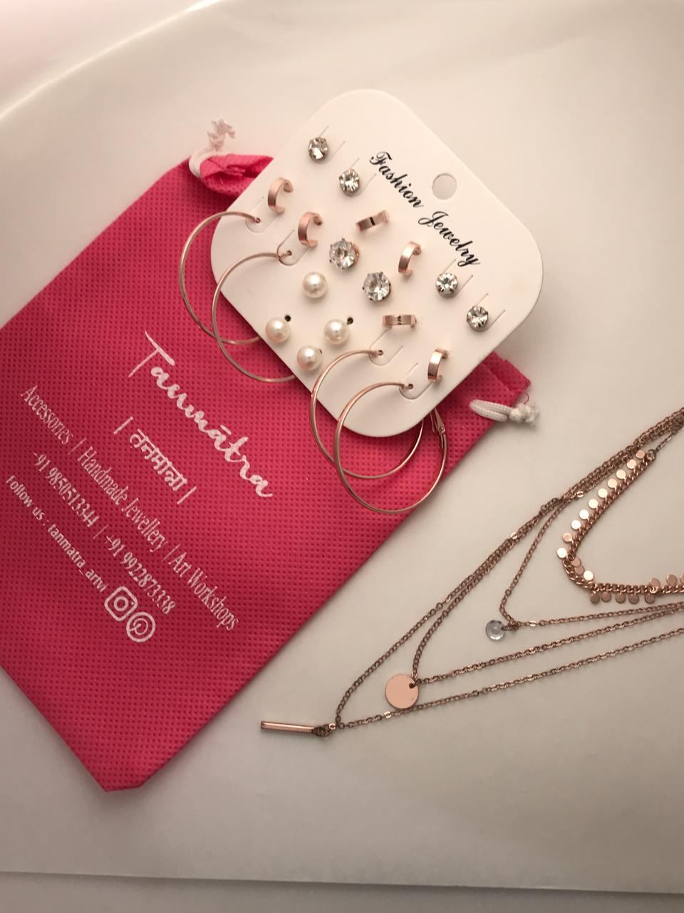 4 - Layered Circle Necklace Combo - 1