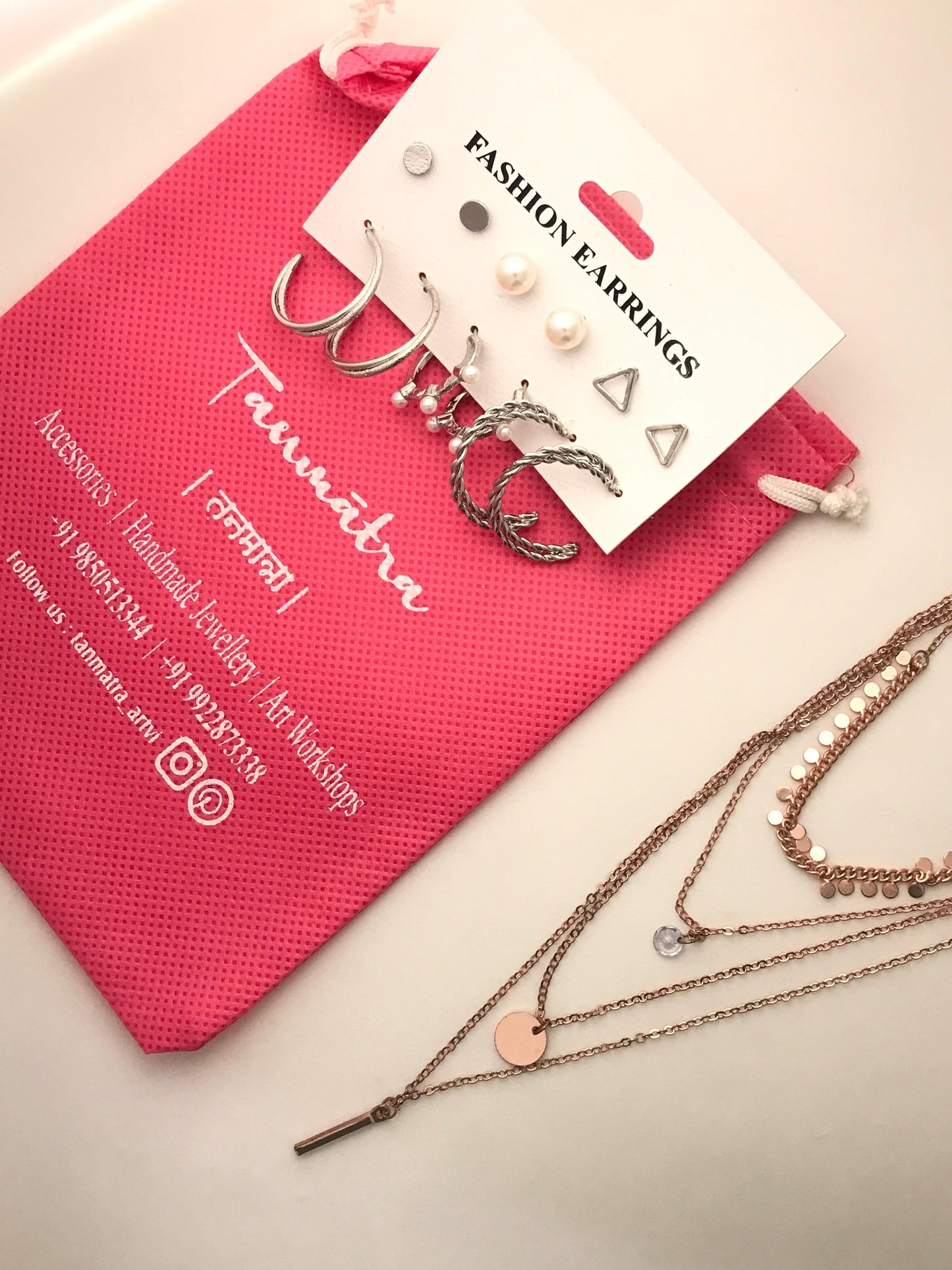 4 - Layered Circle Necklace Combo - 8