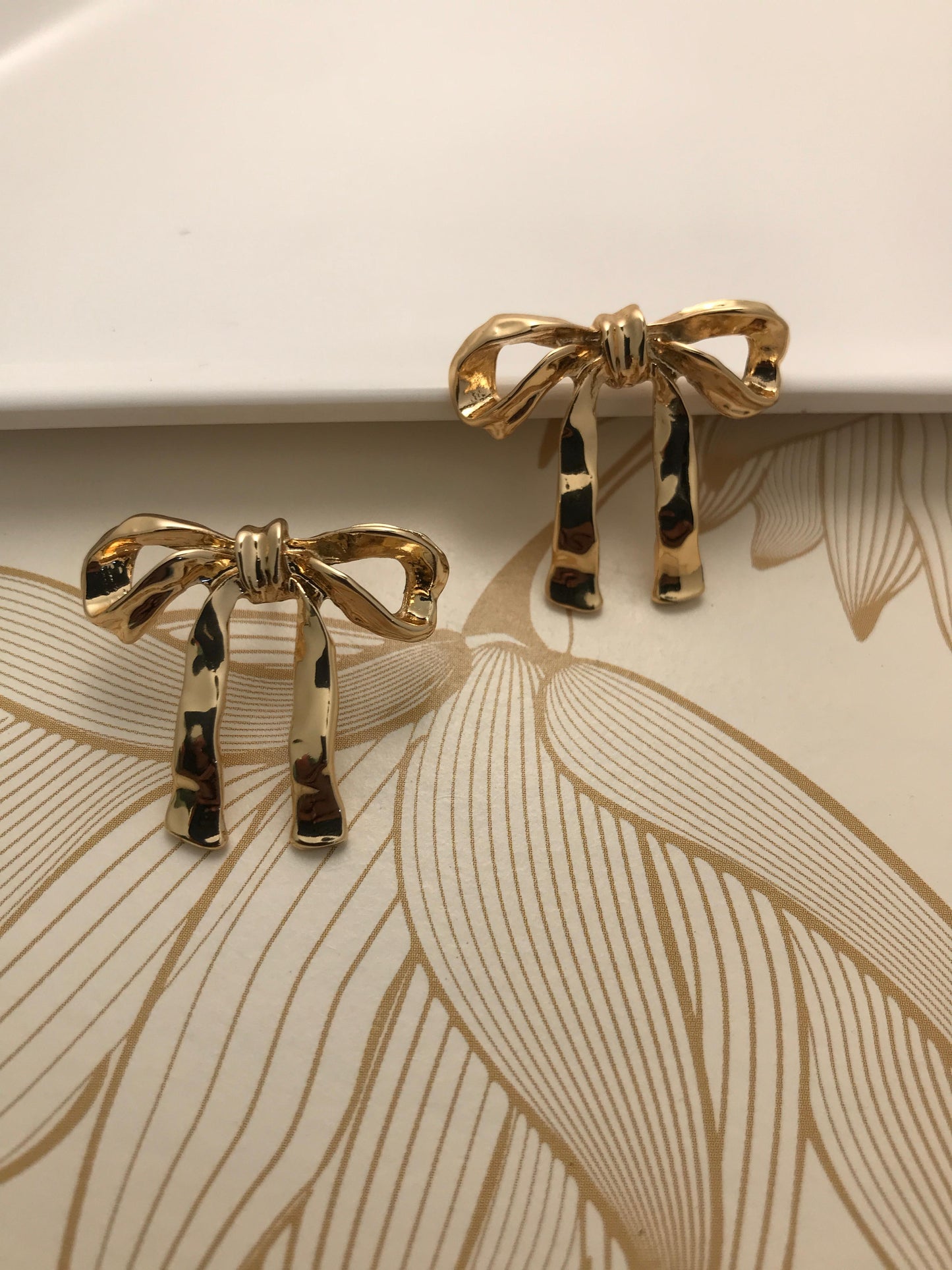Gold Bow Earrings