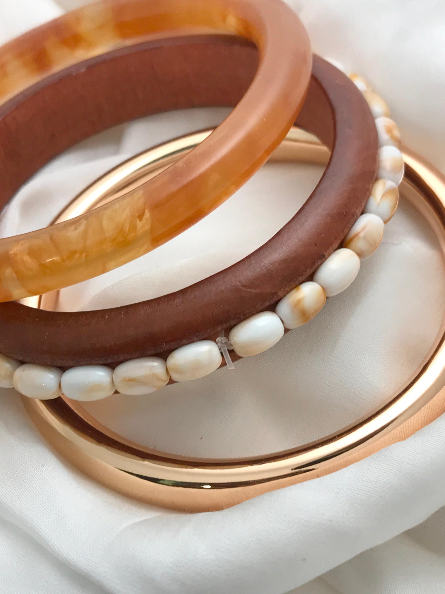 Opal Touch Wooden Bangles