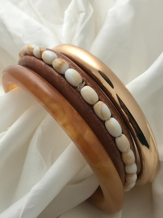 Opal Touch Wooden Bangles