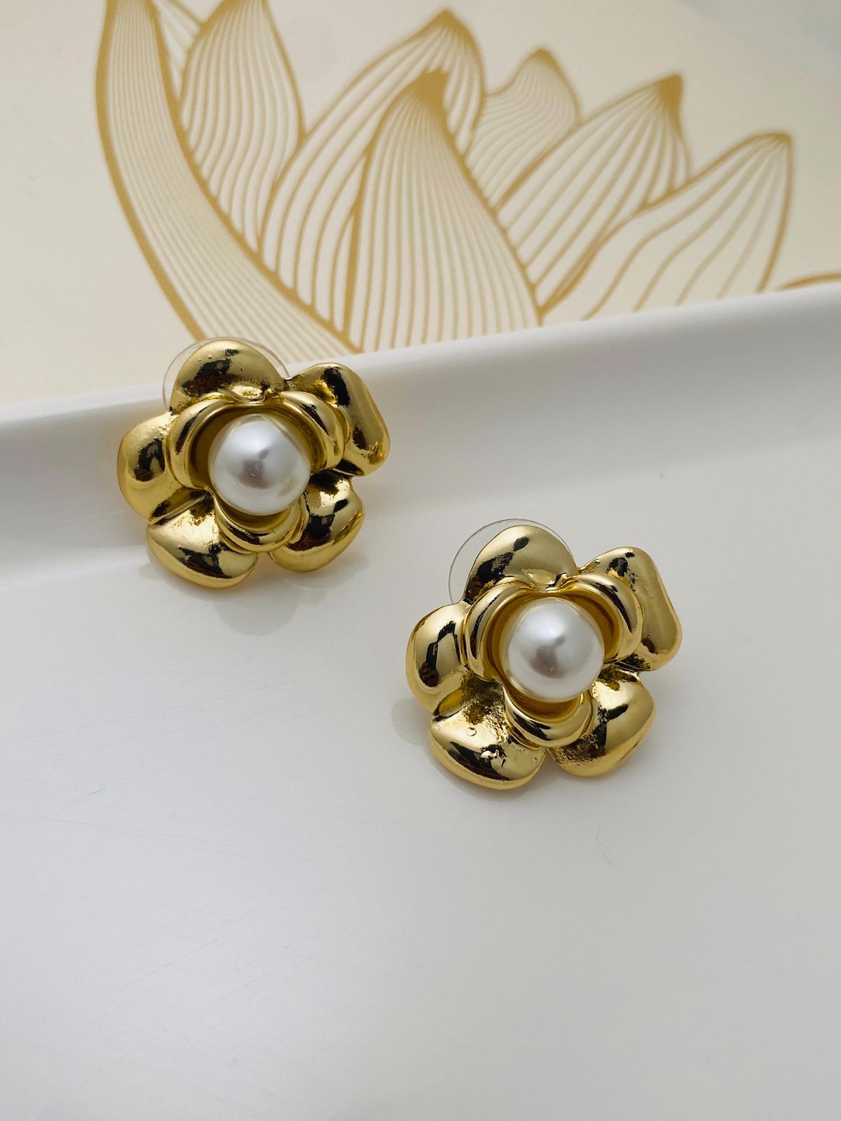 Gold Plated flower Earring
