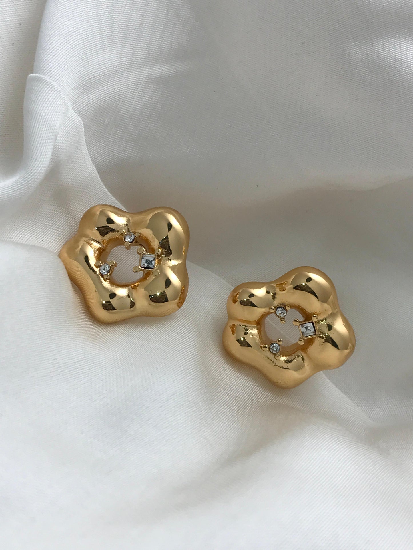 Chunky Floral Stud Earrings