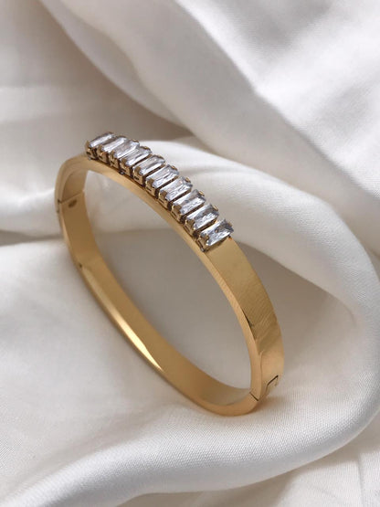 Crystal Horizon Bangle Bracelet