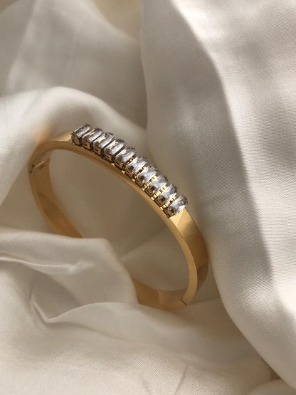 Crystal Horizon Bangle Bracelet