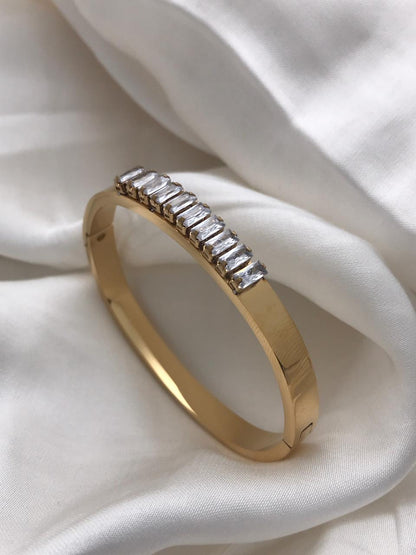 Crystal Horizon Bangle Bracelet