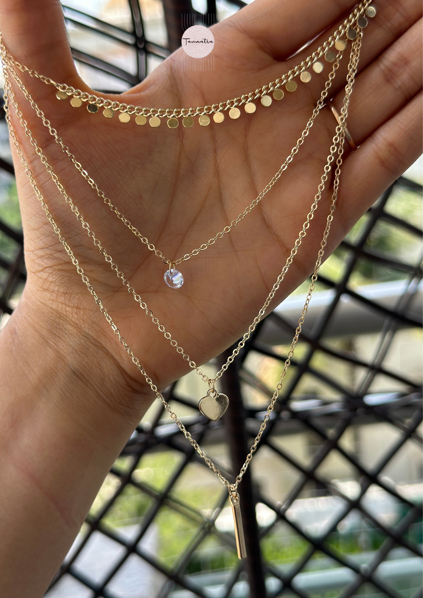 4 layer gold necklace