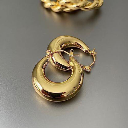 Puffy Hoops Earrings