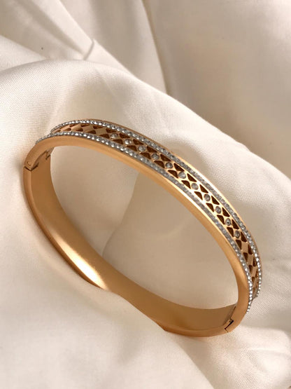 Diamond Lattice Cuff Bracelet