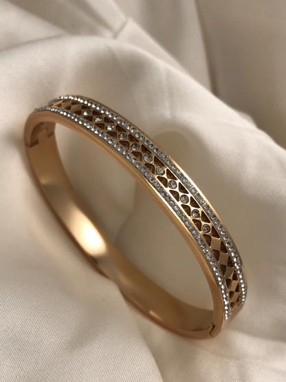 Diamond Lattice Cuff Bracelet