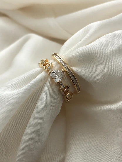 Gold Open Heart Ring