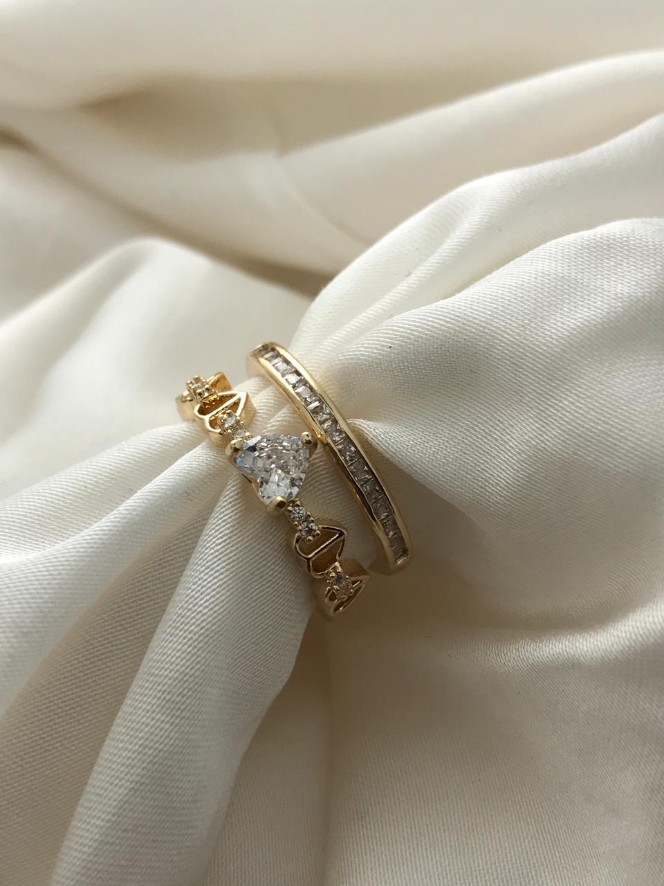 Gold Open Heart Ring