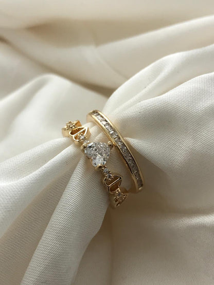 Gold Open Heart Ring