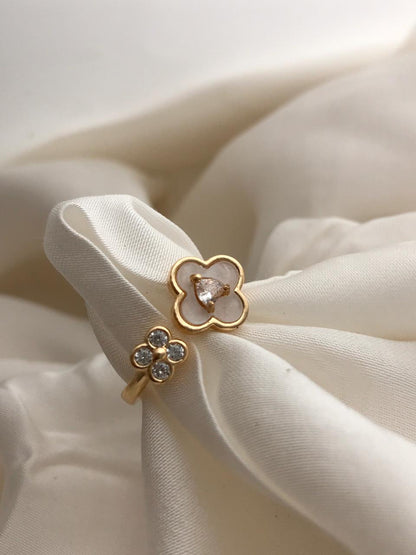 Gold Four-Leaf Clover Ring