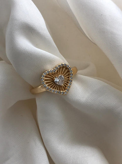 Gold Heart-Shaped Ring
