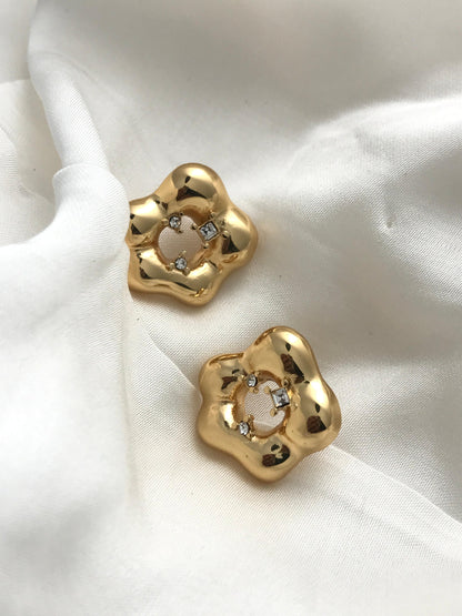 Chunky Floral Stud Earrings
