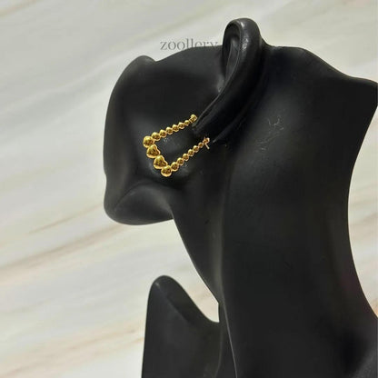 Bubble Heart Hoops Earrings