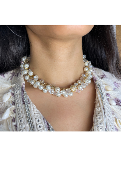 7 in 1 Pearl White Necklace