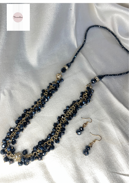 7-in 1 Navy Blue Necklace