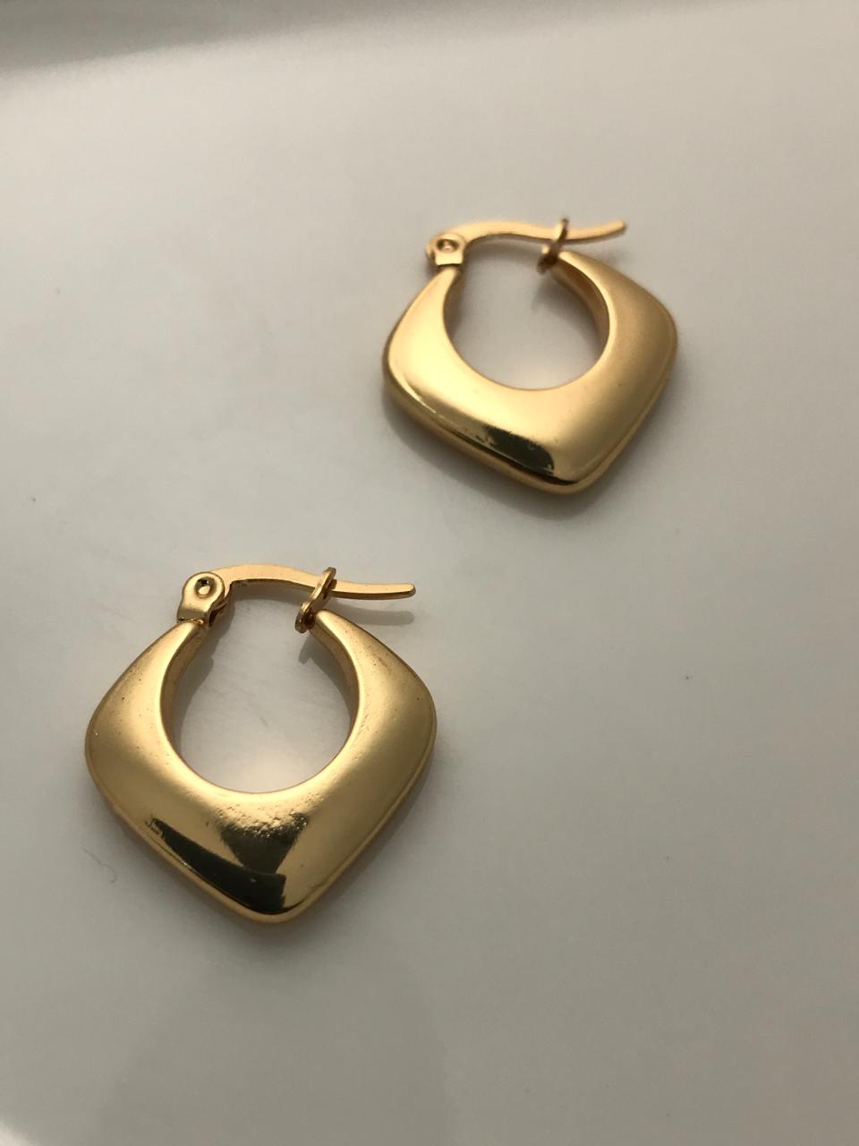 Geometric Square Hoops Earrings