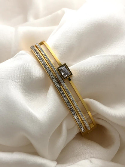 Gold Plated Crystal Studded Bracelet