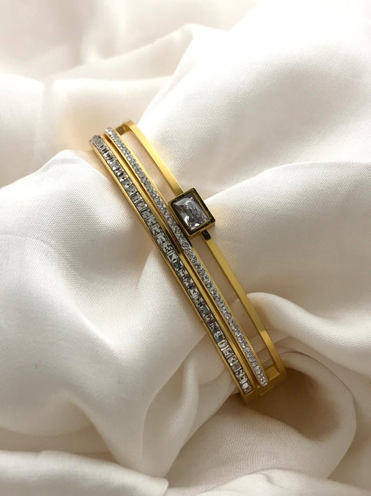 Gold Plated Crystal Studded Bracelet