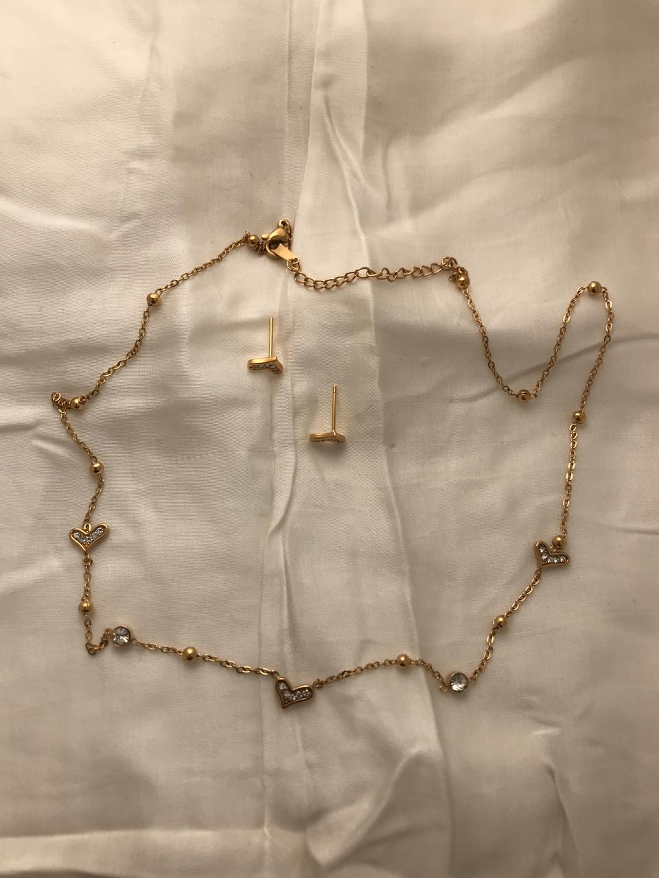 Gold-Plated Heart Charm Necklace