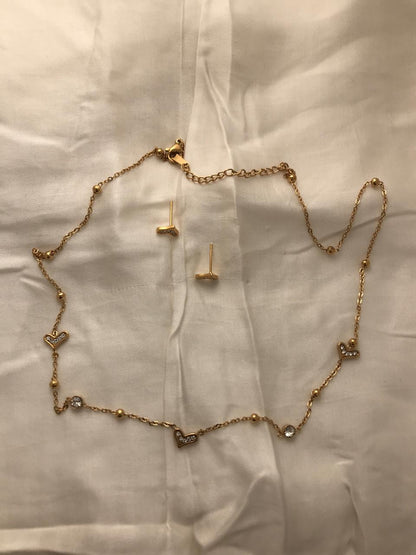 Gold-Plated Heart Charm Necklace