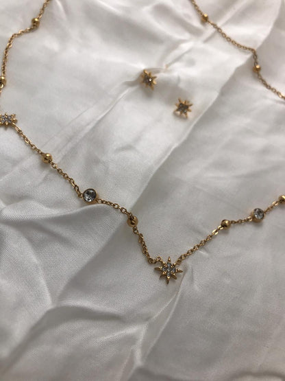Gold-Tone Star Constellation Necklace