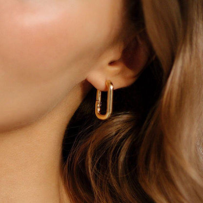 Rectangular Hoops Earrings