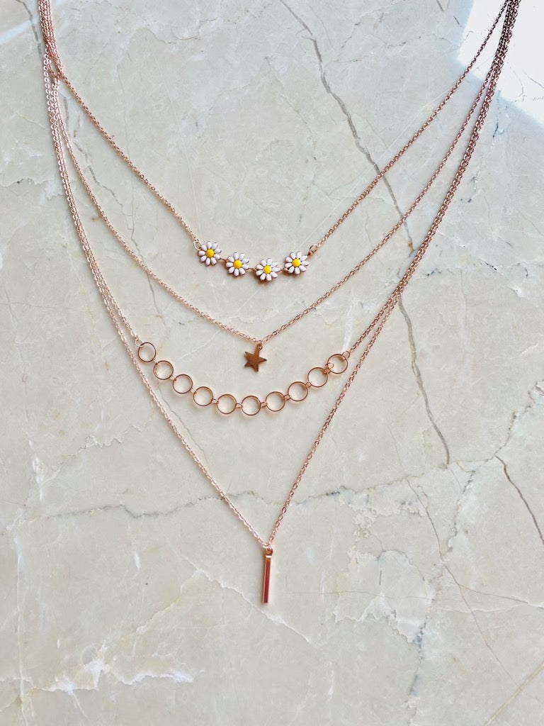 Star Daisy Layered Necklace