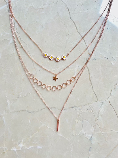 Star Daisy Layered Necklace