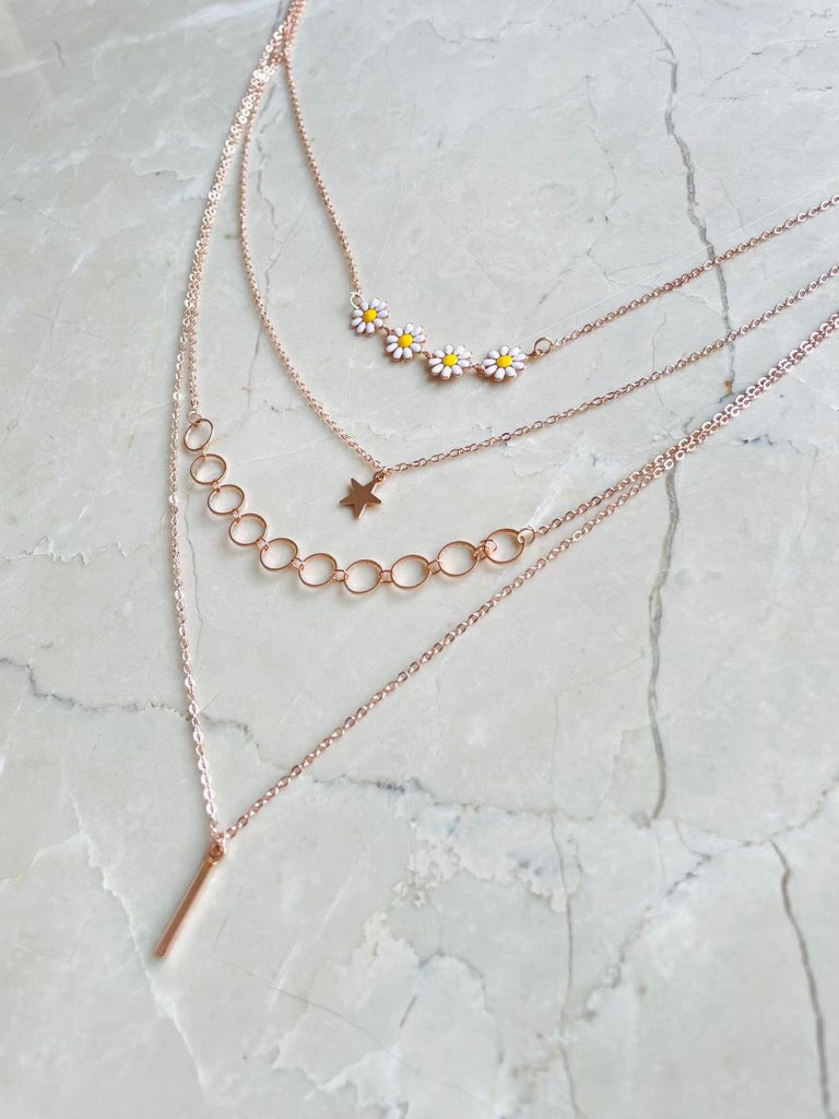 Star Daisy Layered Necklace