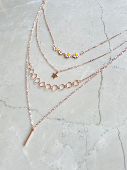 Star Daisy Layered Necklace