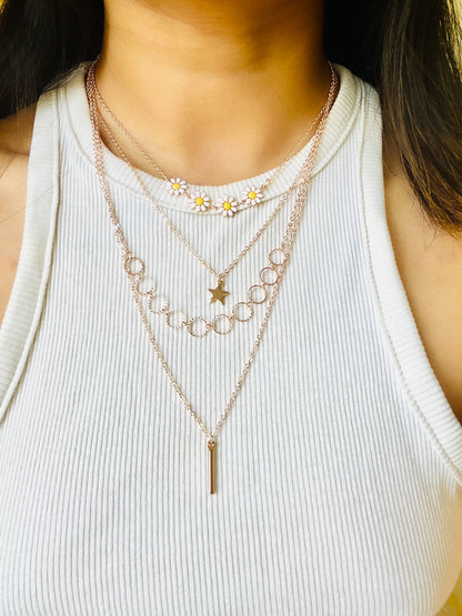 Star Daisy Layered Necklace