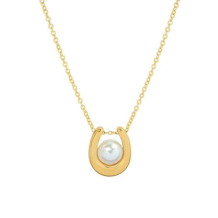 Horseshoe Pearl Necklace