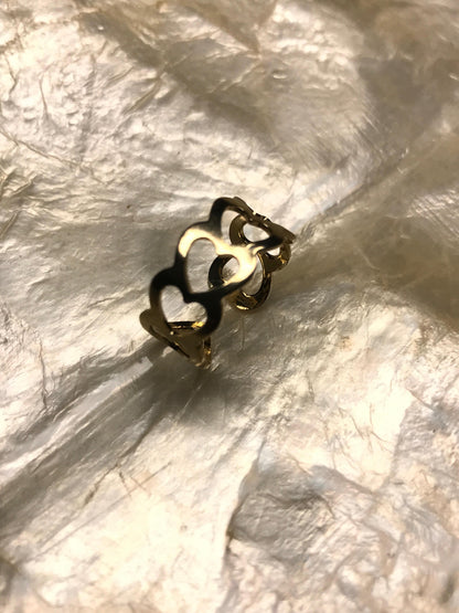 Gold Ring Heart