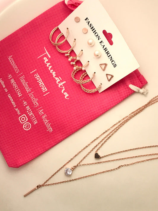 3 - Layered Necklace Combo - 5