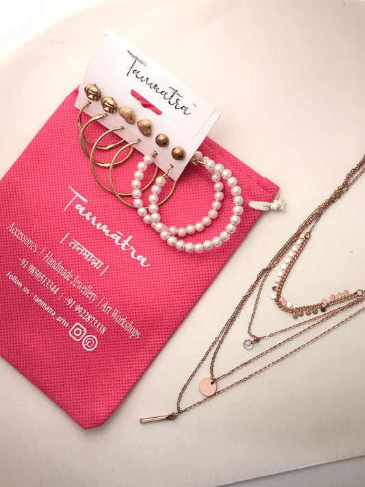 4 - Layered Circle Necklace Combo - 4