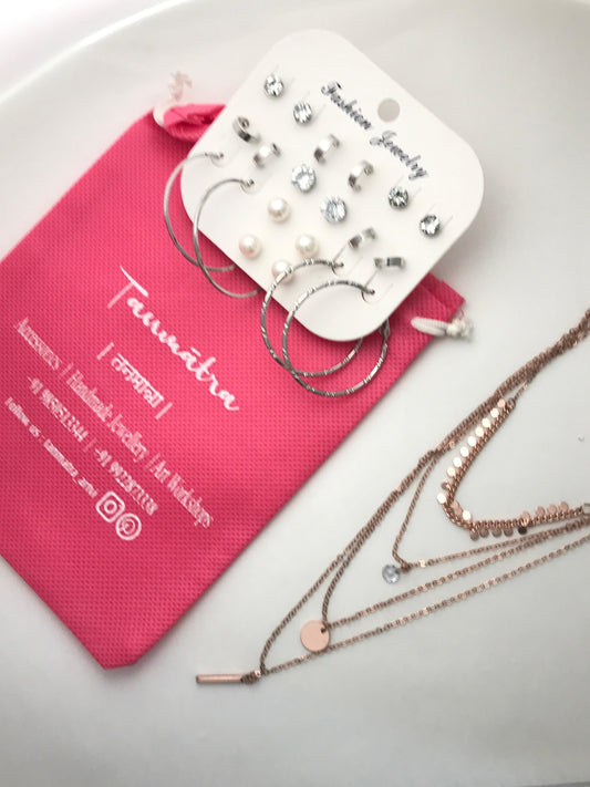 4 - Layered Circle Necklace Combo - 3