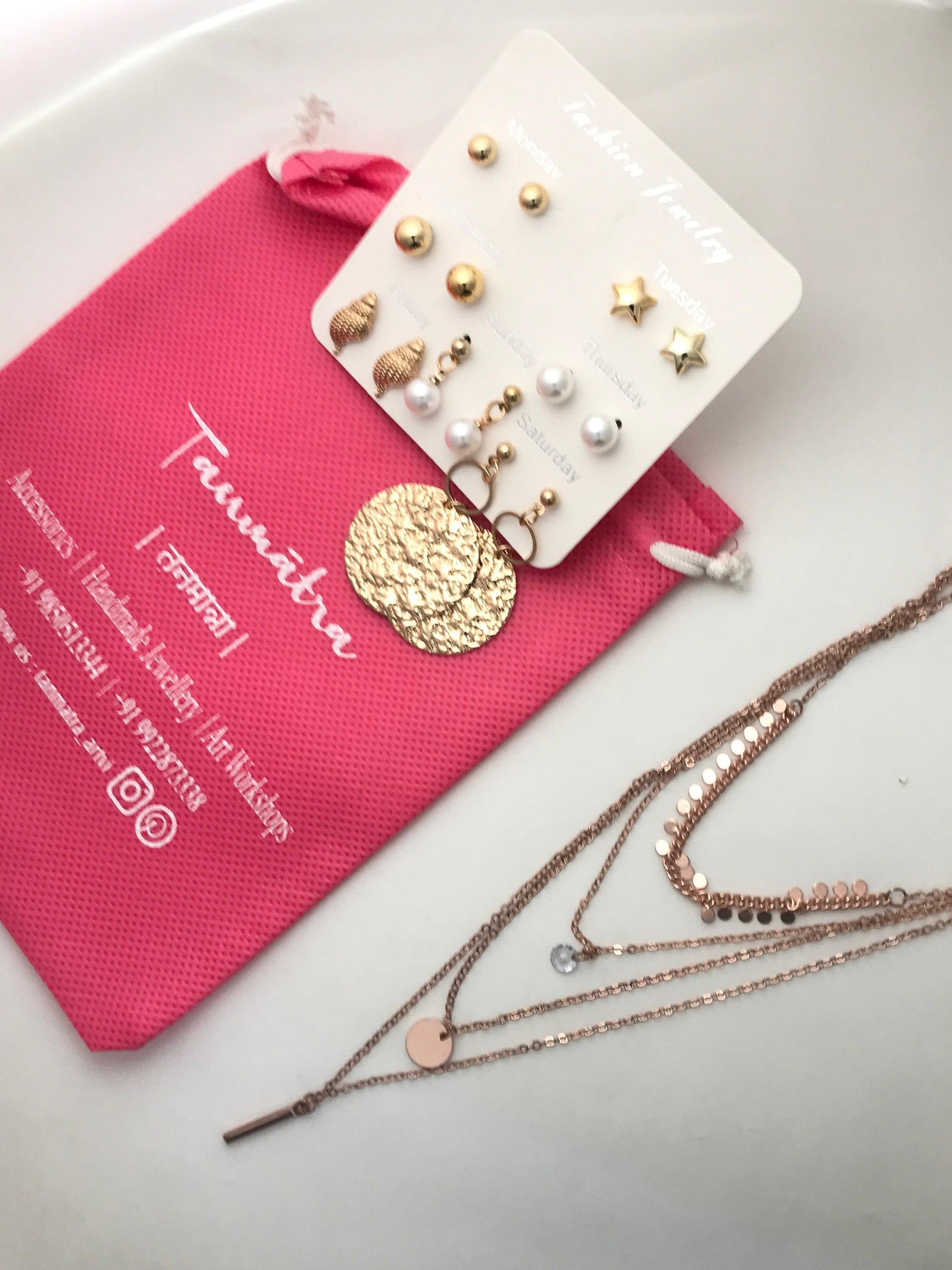 4 - Layered Circle Necklace Combo - 5