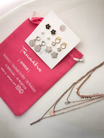4 - Layered Circle Necklace Combo - 6