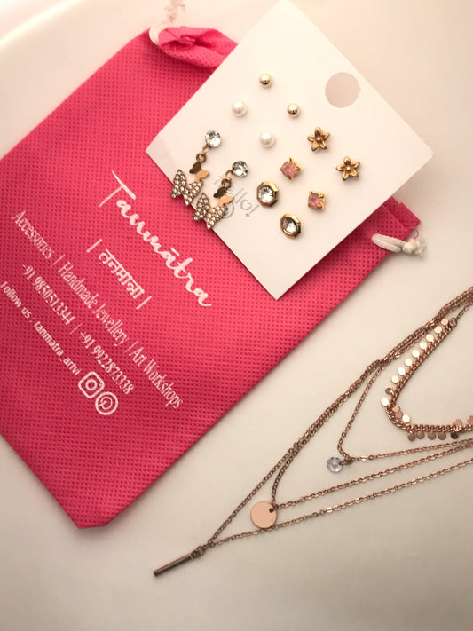 4 - Layered Circle Necklace Combo - 7