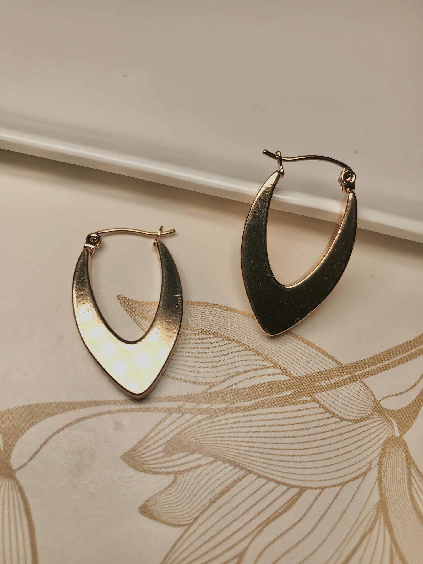 Gold Plated Thick Chunky Stainless Steel Hoop Earring