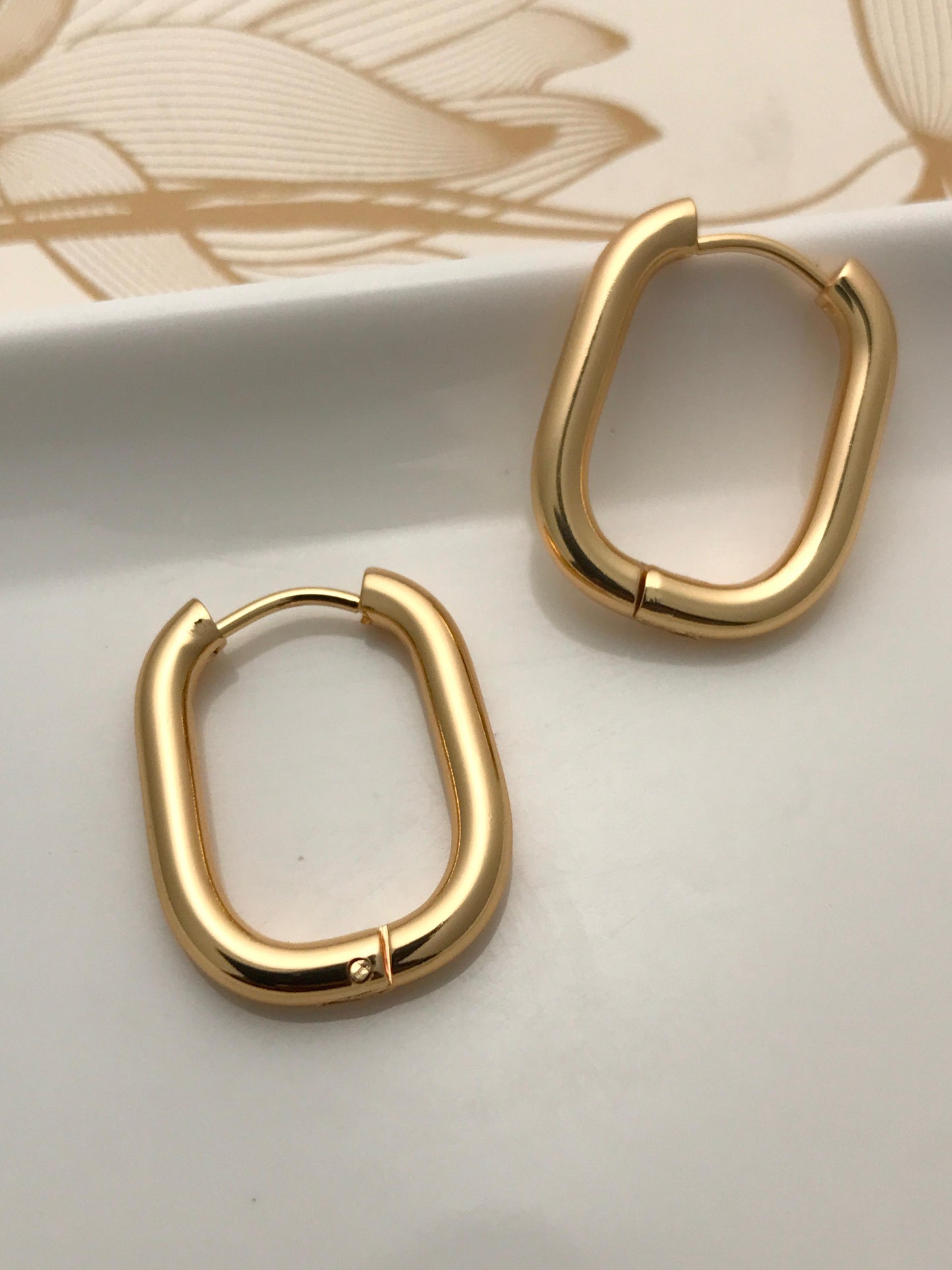 Oval Hoop Earrings